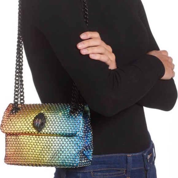 Authentic KURT GEIGER LONDON CRYSTAL COTTON CONVERTIBLE CROSBY/SHOULDER - Picture 13 of 15